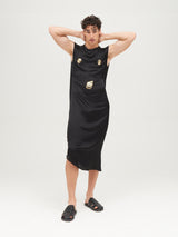 Abito sculpture dress nero genderless All Hours Made in Puglia