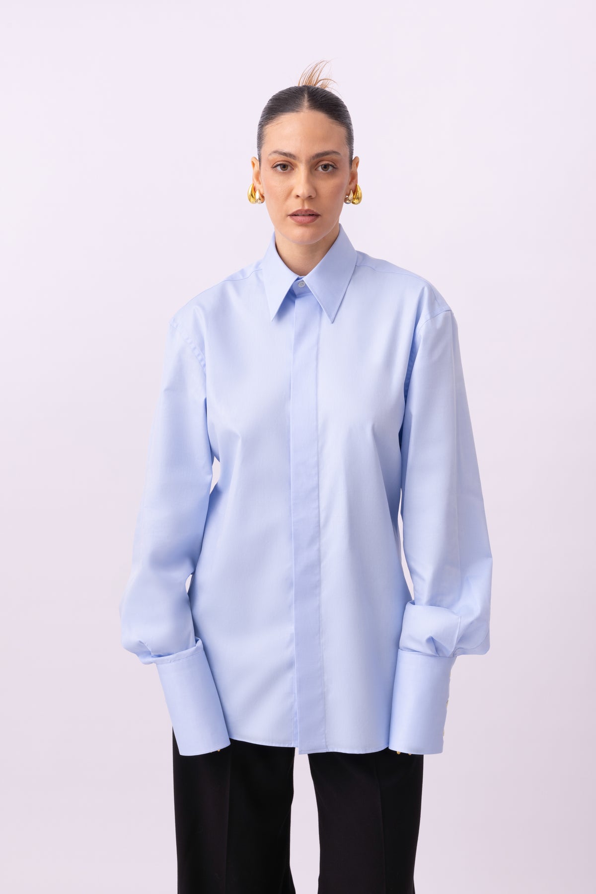 Camicia classica azzurra made in Puglia All Hours