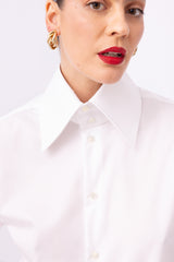 CAMICIA CON STRINGHE BIANCA