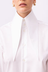 Camicia long collar bianca made in Puglia All Hours