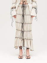 Gonna con stringhe ivory avorio genderless All Hours Made in Puglia