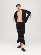 Gonna con stringhe nera genderless All Hours Made in Puglia