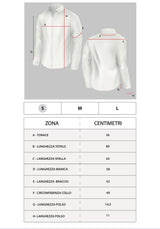 Camicia long collar bianca dettaglio bottoni madreperla