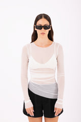 Mesh top bianco genderless made in Puglia All Hours
