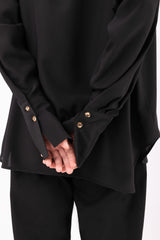 Blusa in seta retro design minimal