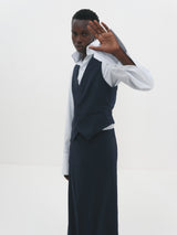 Gilet blu genderless All Hours Made in Puglia