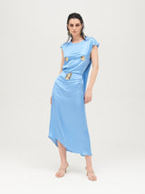 SCULPTURE DRESS LIGHT BLUE