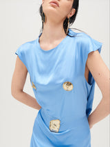 SCULPTURE DRESS LIGHT BLUE