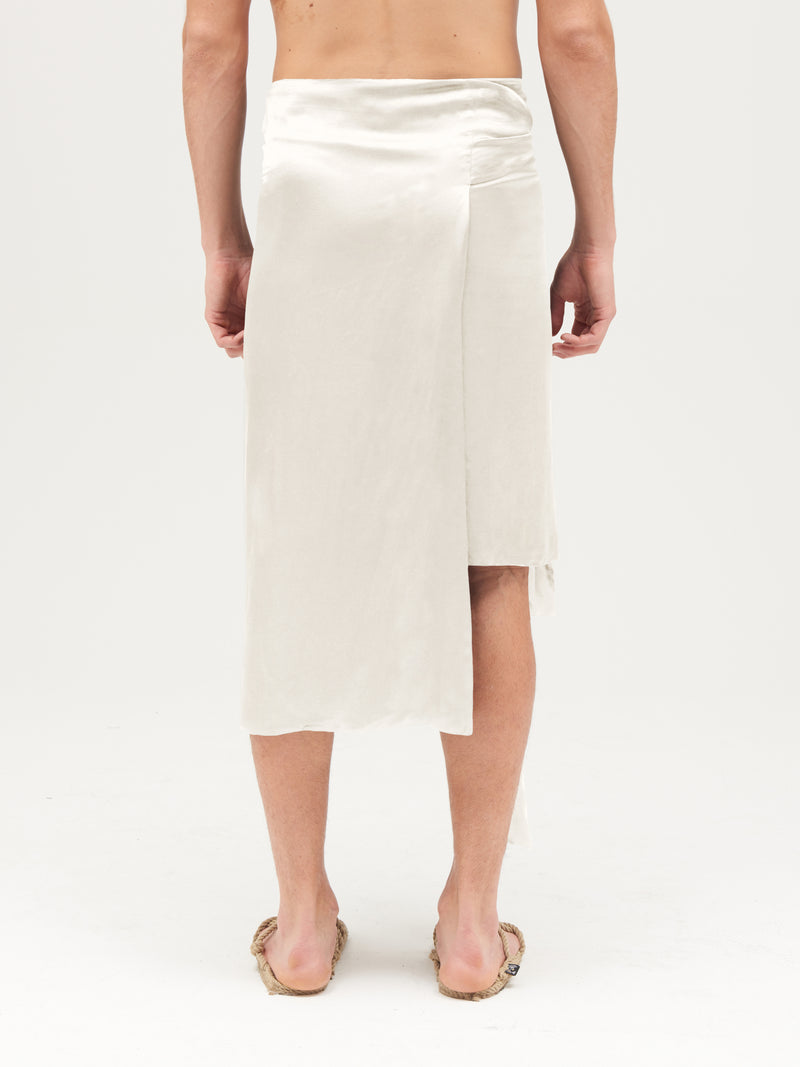 TOWEL SKIRT SATIN IVORY