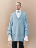 MAXI CUT OUT PULLOVER LIGHT BLUE - GS55