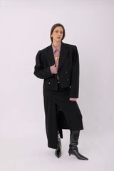 GIACCA CORTA OVERSIZE NERA - GS05