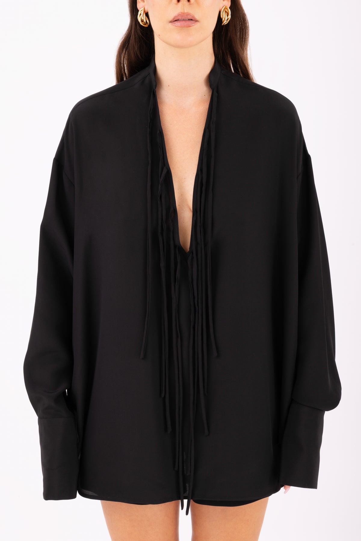 Blusa in seta styling look elegante