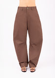 CURVED PANTS BROWN CHOCOLATE