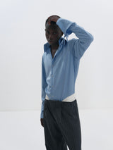 CHEMISE À CORDES BLEU CLAIR - GS08