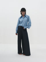 PANTALONE CON PANNELLO BLU